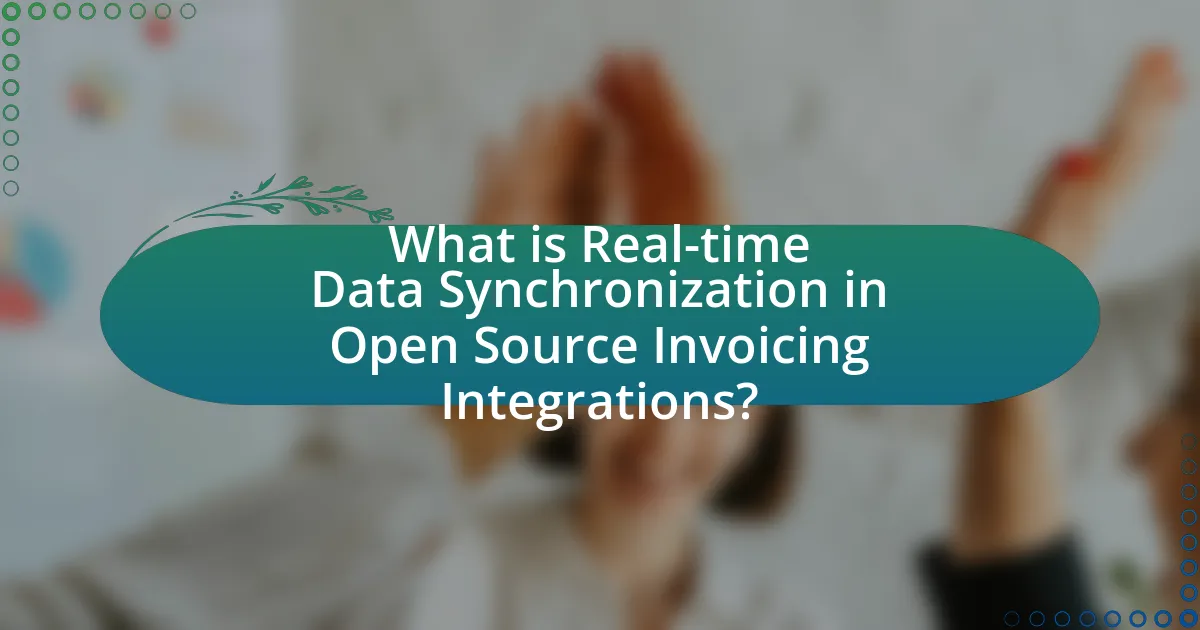 What is Real-time Data Synchronization in Open Source Invoicing Integrations?