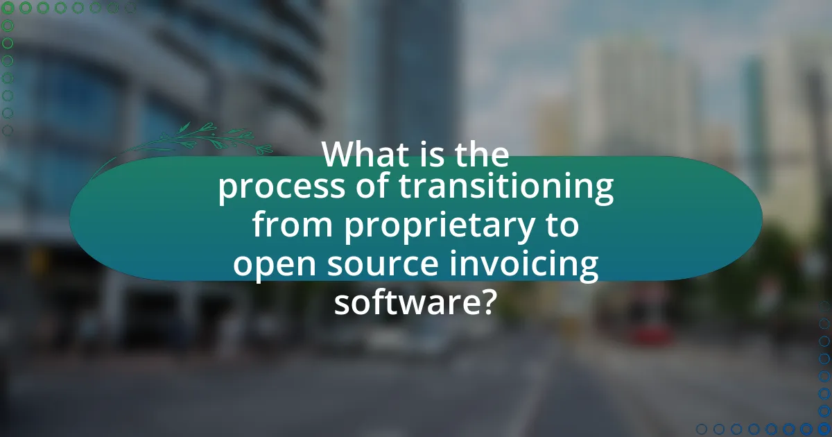What is the process of transitioning from proprietary to open source invoicing software?